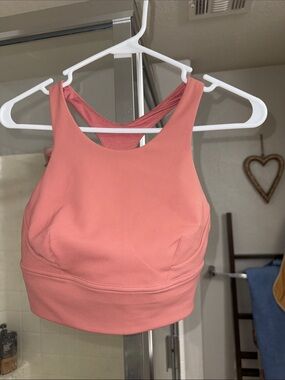 lululemon athletica High Neck Sports Bra - Coral